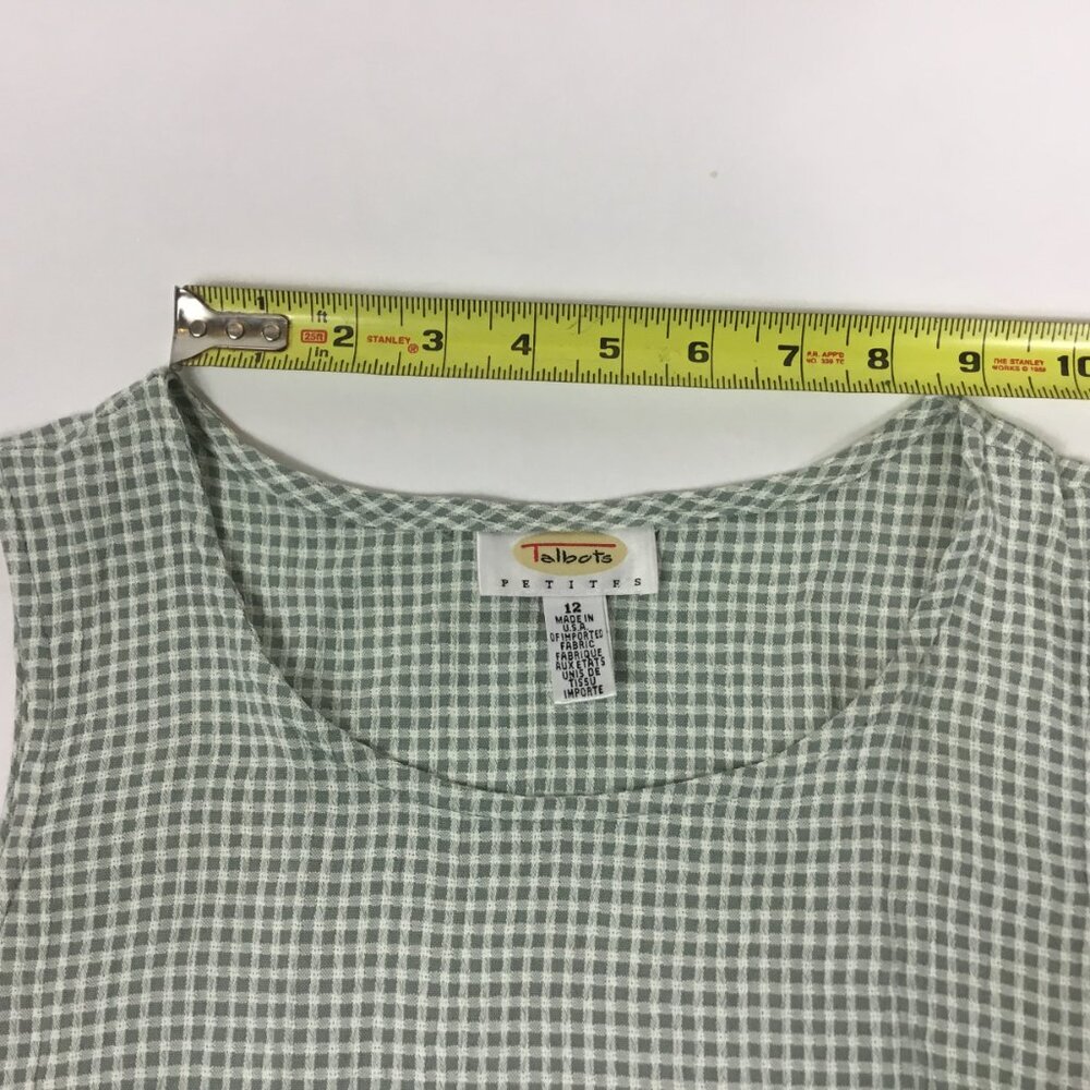 (PO) Talbots petites, Wht & Grn Dress - Picture 5 of 10
